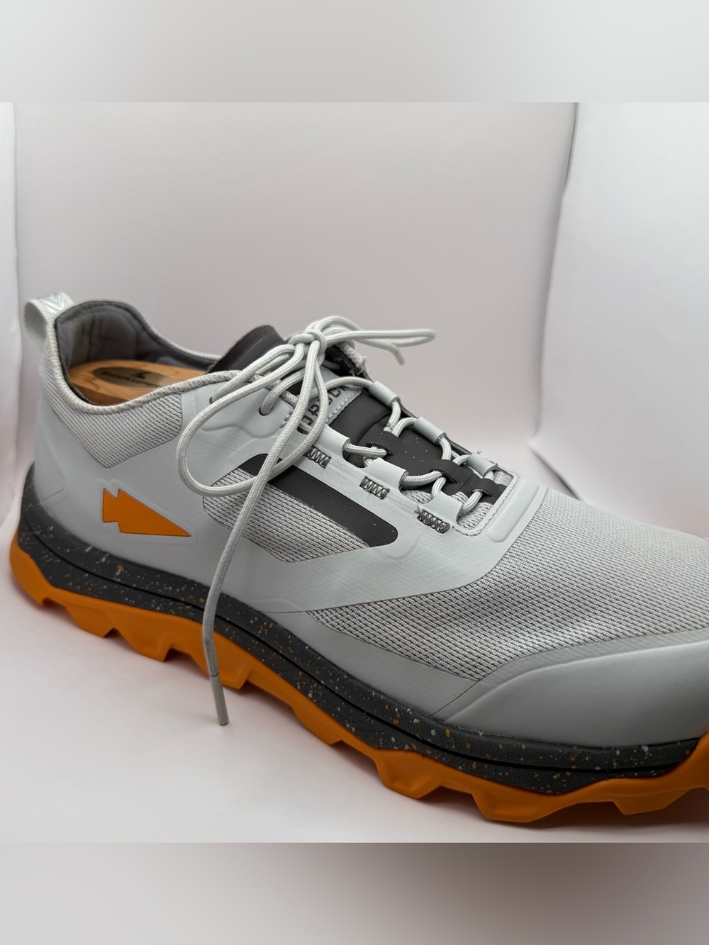 GoRuck Men's Lightweight Grey and Orange Trail Sneaker 10.5